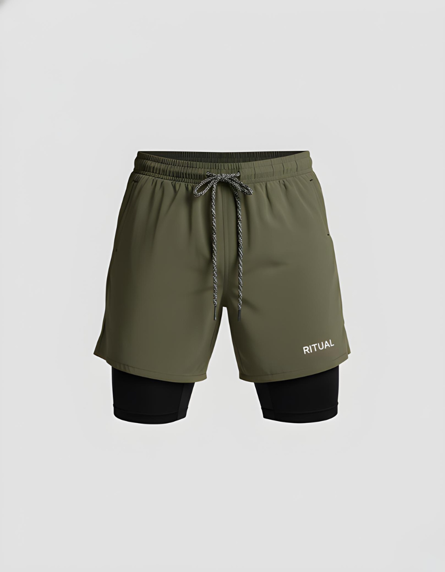 Quick-Dry Athletic Shorts with Built-In Liner and Phone Pocket