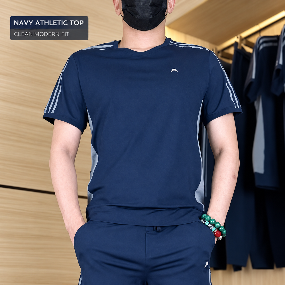 Men’s Casual Two-Piece Set – Short-Sleeve Top & Joggers