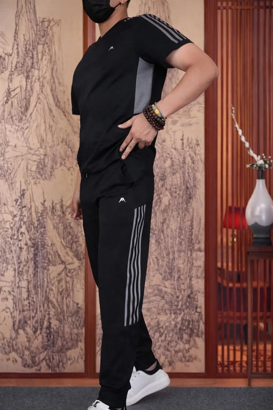 Men’s Casual Two-Piece Set – Short-Sleeve Top & Joggers