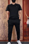 Men’s Casual Two-Piece Set – Short-Sleeve Top & Joggers