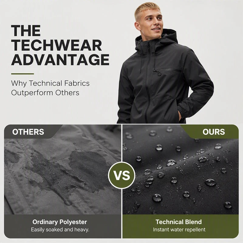 Mens Outdoor Waterproof Hooded Jacket