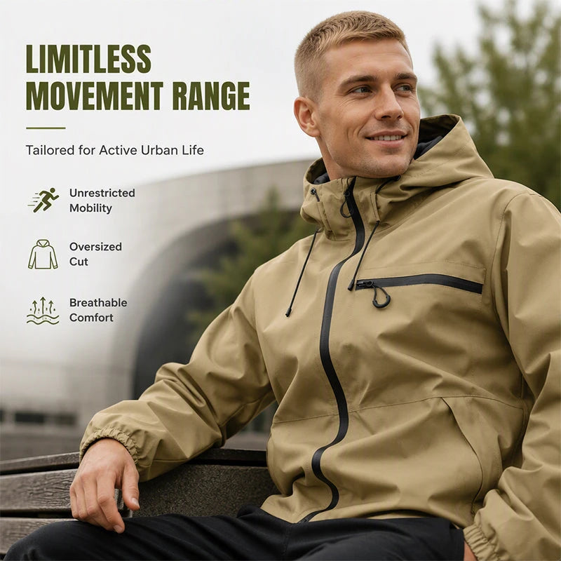 Mens Outdoor Waterproof Hooded Jacket