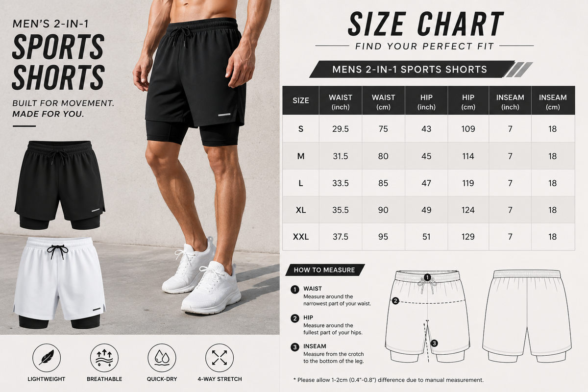 Quick-Dry Athletic Shorts with Built-In Liner and Phone Pocket