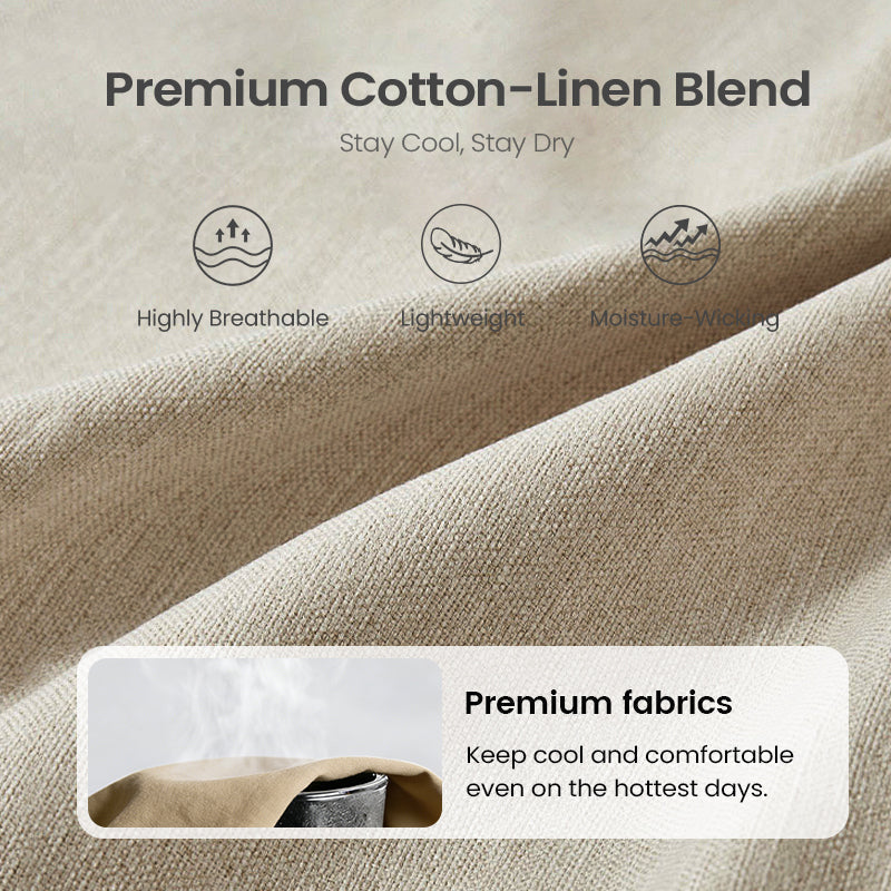 💕LAST DAY SALE 50% OFF!!💕Men's Cotton Linen Blend Relaxed Wide Leg Pants, Breathable Lightweight Casual Trousers for Daily Travel Vacation