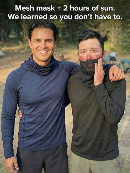 UPF 50+ Long-Sleeve Sun-Protection Hoodie (with Sleeve Pocket and Face Mask)